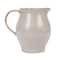 Hello Honey® 50oz. White & Black Reactive Glaze Flower Design Debossed Stoneware Pitcher